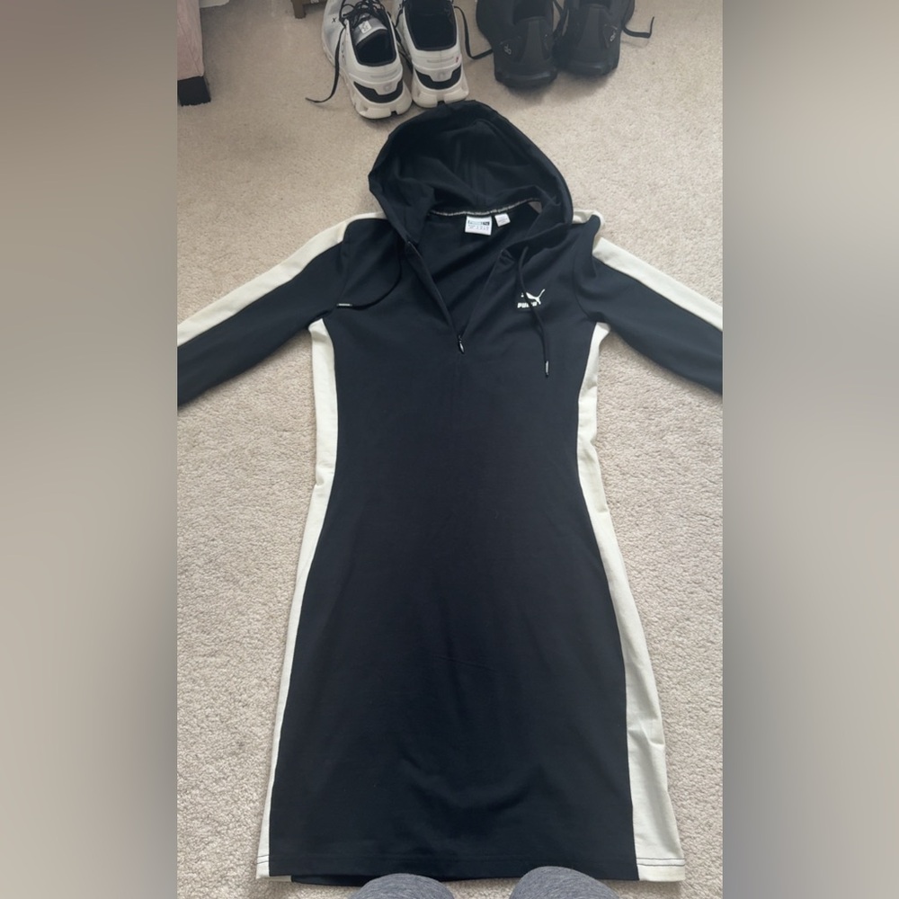 Puma Black Dress curve hugging 🤗 
Pretty short too